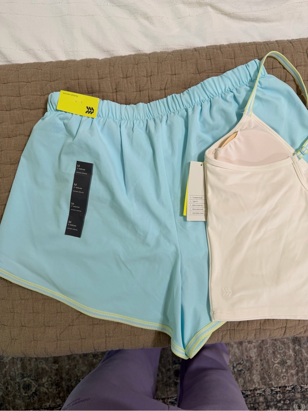 All in Motion Light Blue Women's Athletic Shorts and Tank top set - Picture 7 of 8